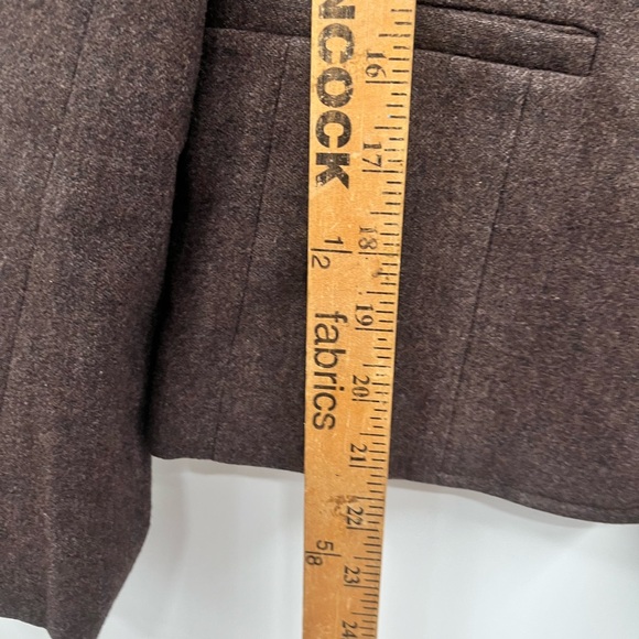 Womens Vintage Evan Picone Brown Wool Double Breasted Blazer Size 6 - Picture 2 of 13